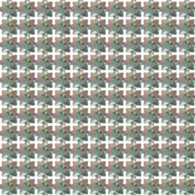 Geometrik şekilli kusursuz desen vektör çizimi