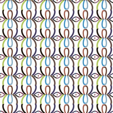 Geometrik şekilli kusursuz desen vektör çizimi