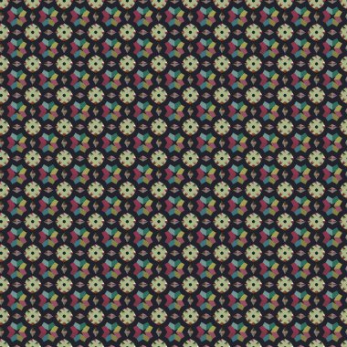 Geometrik şekilli kusursuz desen vektör çizimi