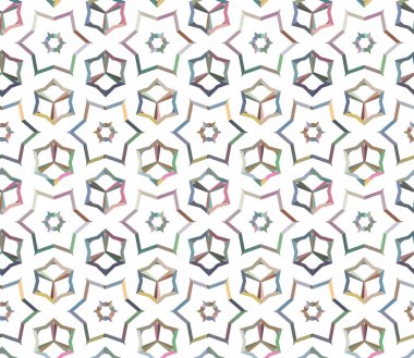 Geometrik şekilli kusursuz desen vektör çizimi