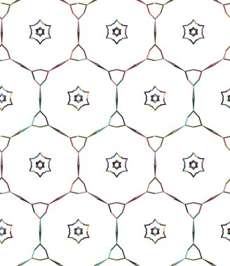 Geometrik şekilli kusursuz desen vektör çizimi