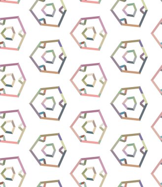 Geometrik şekilli kusursuz desen vektör çizimi