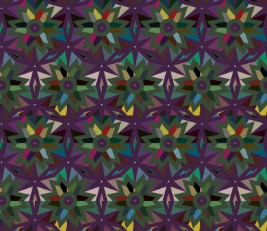 Geometrik şekilli kusursuz desen vektör çizimi