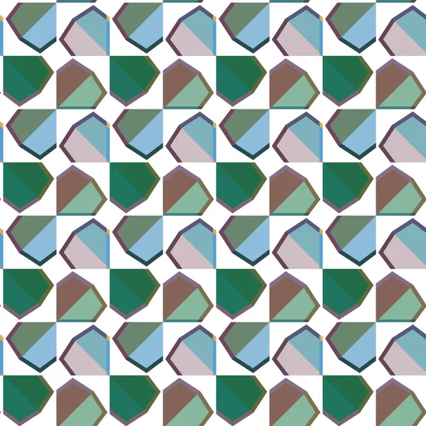 Pola Mulus Dengan Bentuk Geometris Ilustrasi Vektor - Stok Vektor