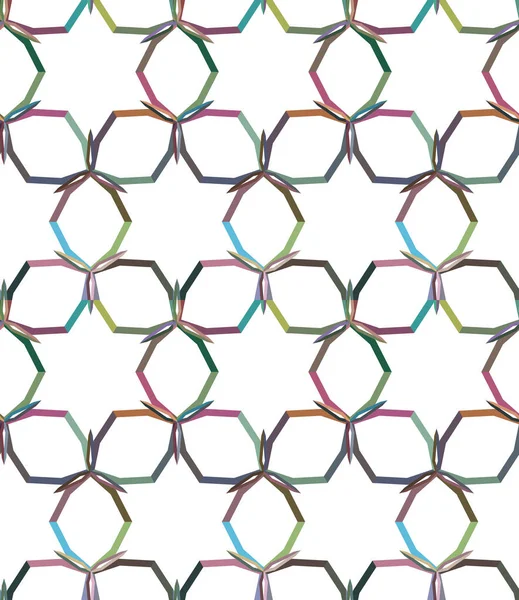 Nahtlose Muster Mit Geometrischen Formen Vektorillustration — Stockvektor