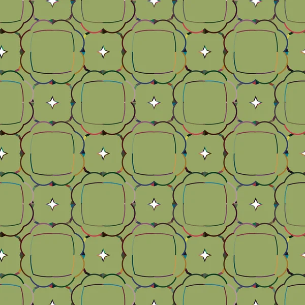 Modello Senza Soluzione Continuità Con Forme Geometriche Illustrazione Vettoriale — Vettoriale Stock