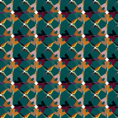 Geometrik şekilli kusursuz desen vektör çizimi