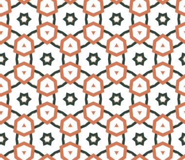 Geometrik şekilli kusursuz desen vektör çizimi