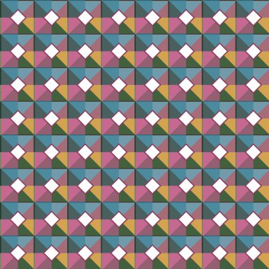 Geometrik şekilli kusursuz desen vektör çizimi