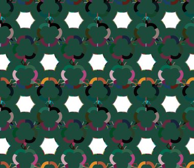 Geometrik şekilli kusursuz desen vektör çizimi