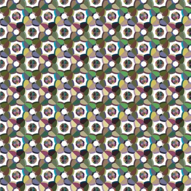 Geometrik şekilli kusursuz desen vektör çizimi