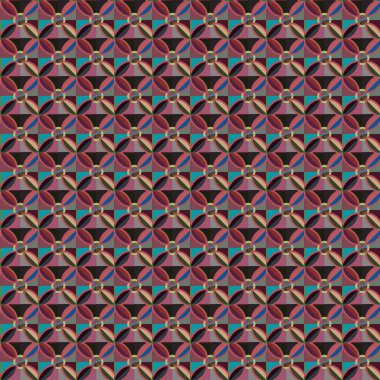 Geometrik şekilli kusursuz desen vektör çizimi