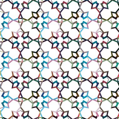 Geometrik şekilli kusursuz desen. vektör illüstrasyonu