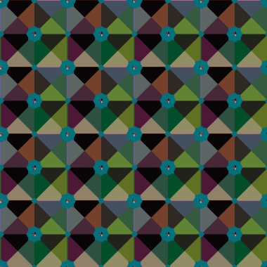 Geometrik şekilli kusursuz desen vektör çizimi