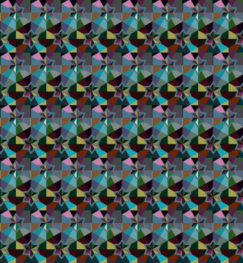 Geometrik şekilli kusursuz desen vektör çizimi