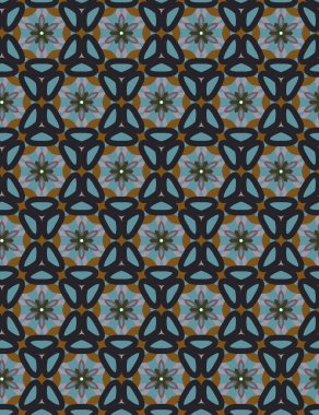 Geometrik şekilli kusursuz desen vektör çizimi