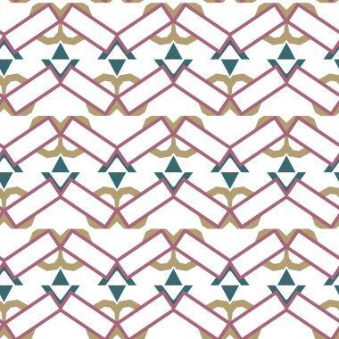 Geometrik şekilli kusursuz desen vektör çizimi