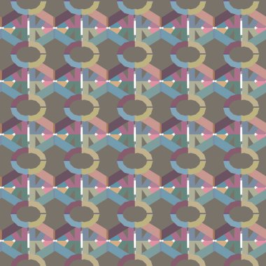Geometrik şekilli kusursuz desen vektör çizimi