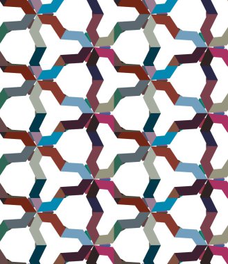 Geometrik şekilli kusursuz desen vektör çizimi