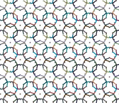 Geometrik şekilli kusursuz desen. vektör illüstrasyonu
