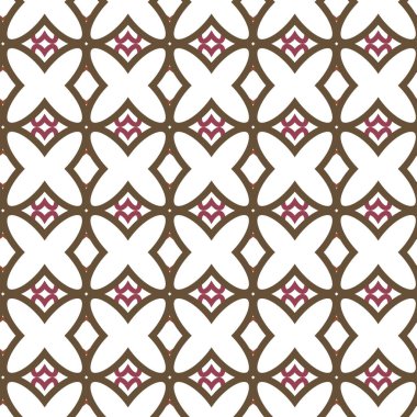 Geometrik şekilli kusursuz desen vektör çizimi