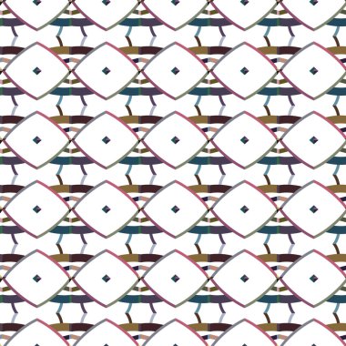 Geometrik şekilli kusursuz desen vektör çizimi