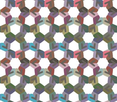 Geometrik şekilli kusursuz desen vektör çizimi