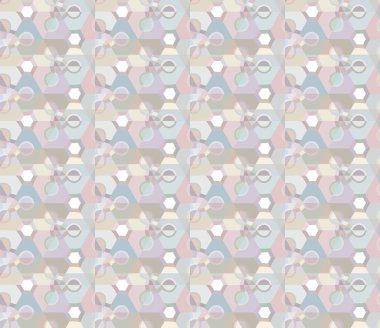 Geometrik şekilli kusursuz desen vektör çizimi