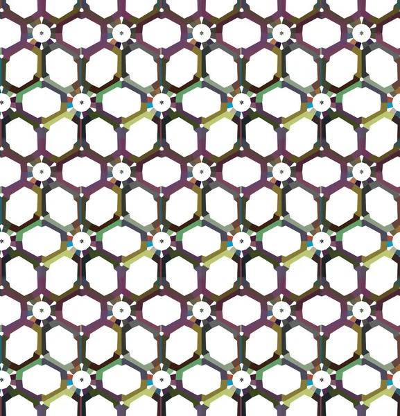 Bezszwowy Wzór Geometrycznych Kształtów Wektor Ilustracji — Wektor stockowy