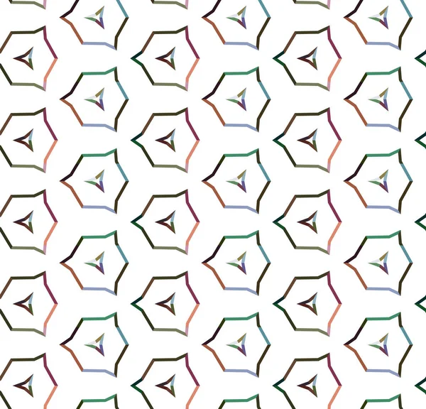 Nahtlose Muster Mit Geometrischen Formen Vektorillustration — Stockvektor