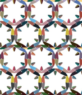 Geometrik şekilli kusursuz desen vektör çizimi