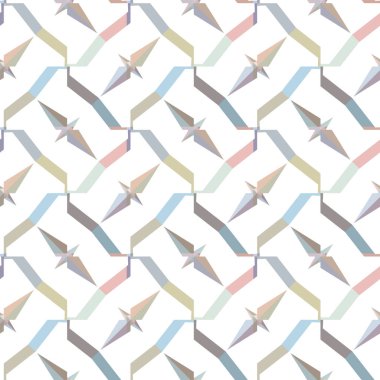 Geometrik şekilli kusursuz desen vektör çizimi