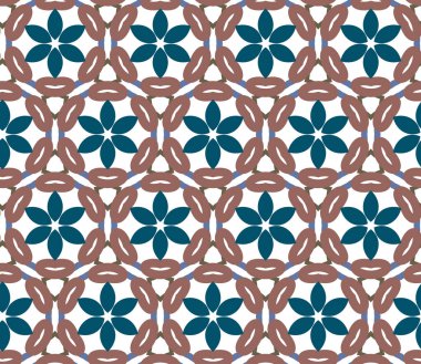 Geometrik şekilli kusursuz desen vektör çizimi