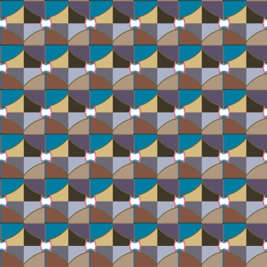 Geometrik şekilli kusursuz desen vektör çizimi