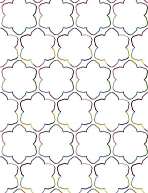 Geometrik şekilli kusursuz desen vektör çizimi