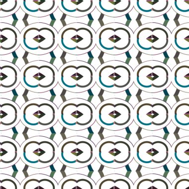 Geometrik şekilli kusursuz desen vektör çizimi