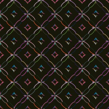 Geometrik şekilli kusursuz desen vektör çizimi