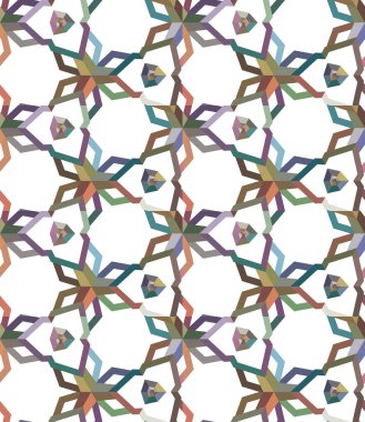 Geometrik şekilli kusursuz desen vektör çizimi