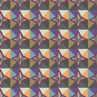 Geometrik şekilli kusursuz desen vektör çizimi