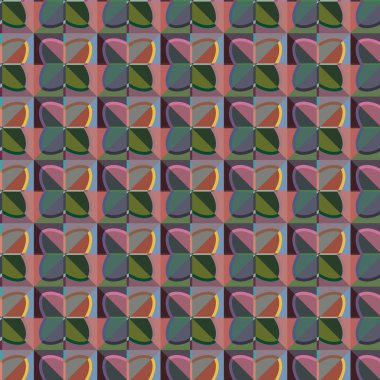 Geometrik şekilli kusursuz desen vektör çizimi