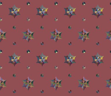 Geometrik şekilli kusursuz desen vektör çizimi