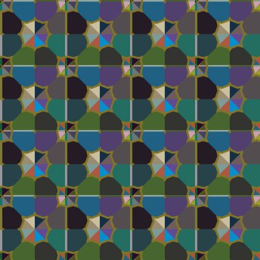 Geometrik şekilli kusursuz desen vektör çizimi