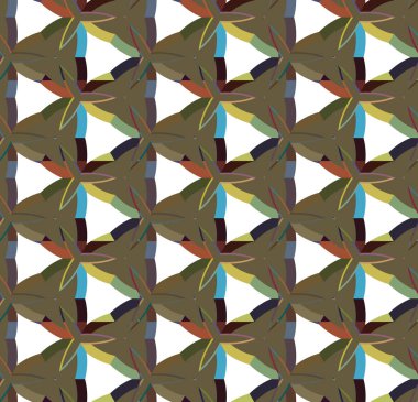 Geometrik şekilli kusursuz desen vektör çizimi