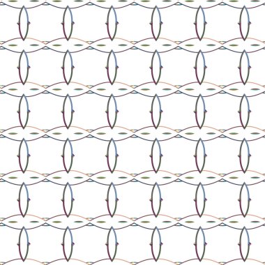 Geometrik şekilli kusursuz desen vektör çizimi