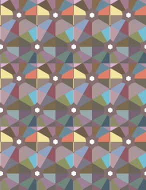 Geometrik şekilli kusursuz desen vektör çizimi