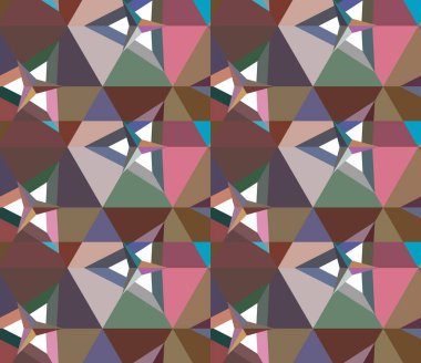 Geometrik şekilli kusursuz desen vektör çizimi