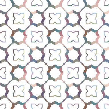 Geometrik şekilli kusursuz desen vektör çizimi