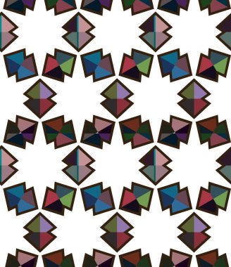 Geometrik şekilli kusursuz desen vektör çizimi