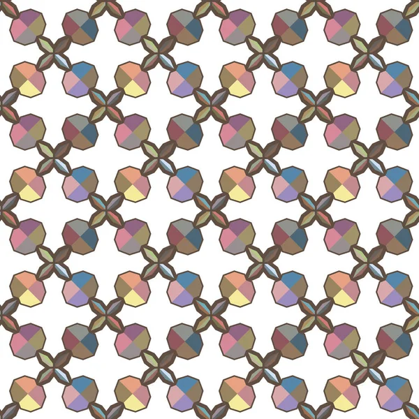 Бесшовный Узор Геометрическими Фигурами — стоковый вектор