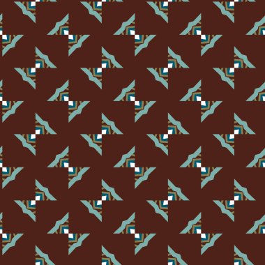 Geometrik şekilli kusursuz desen vektör çizimi